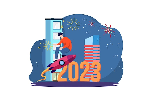 Vector new year new activity flat design