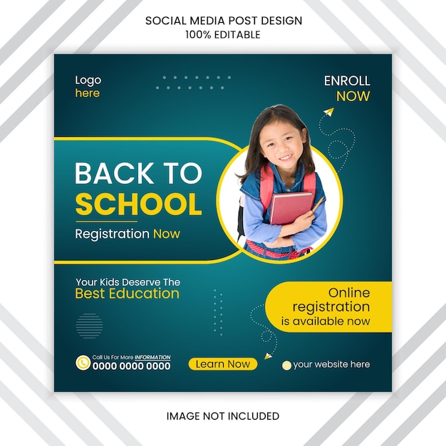 New Year New Goals Ready for Back to School Social Media Post