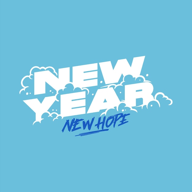 Vector new year new hope 2024 typography lettering vector design logotype