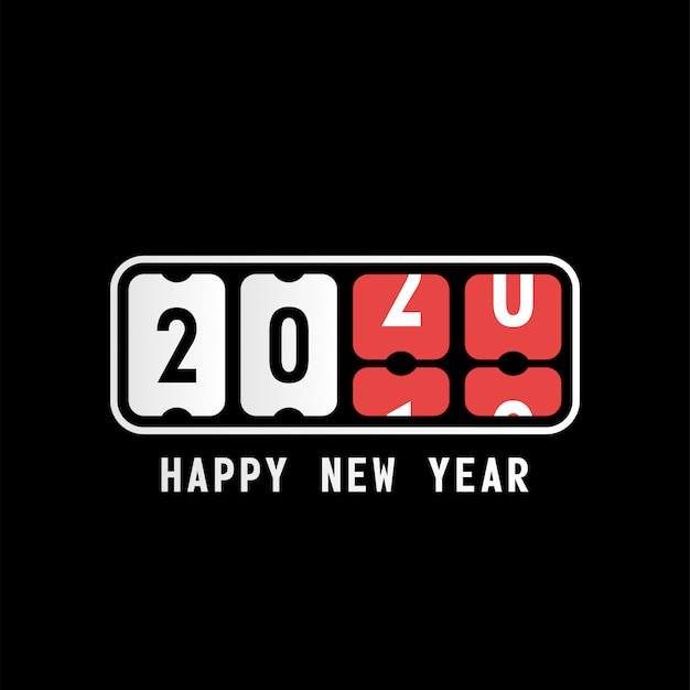 Vector new year numerical countdown on black background