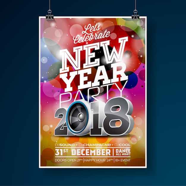 New year party celebration poster