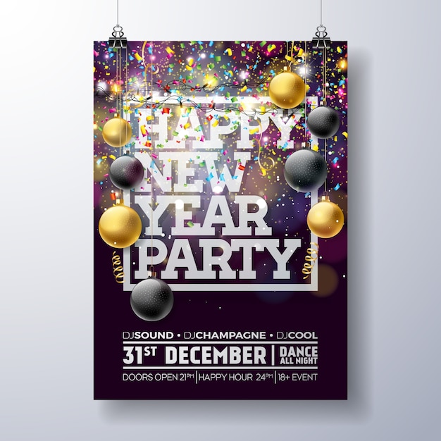 New year party celebration poster