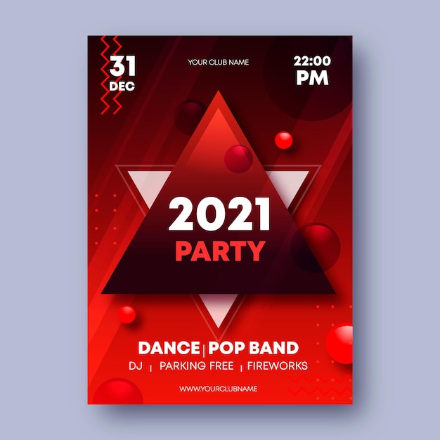 Vector new year party poster template