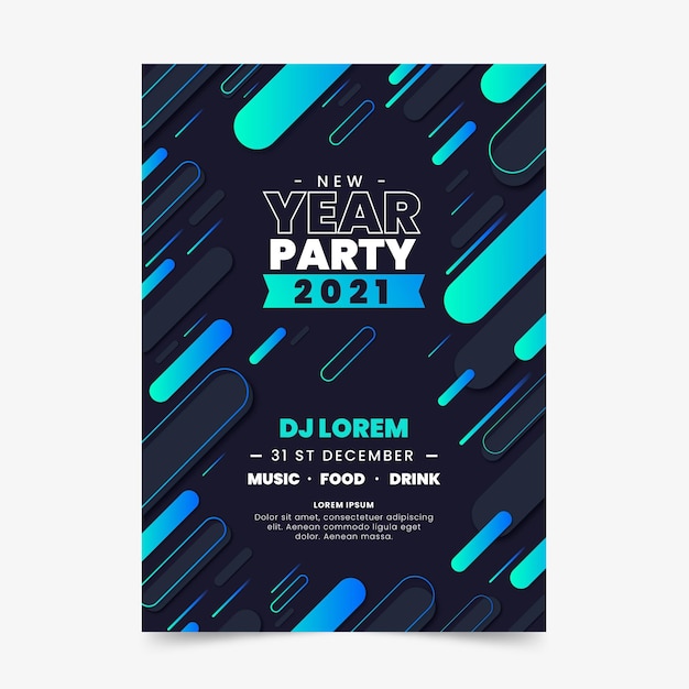 Vector new year party poster template