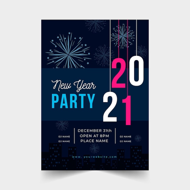 Vector new year party poster template