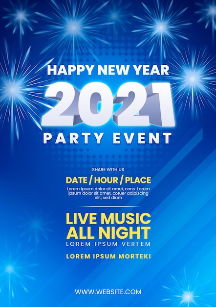 Vector new year party poster template