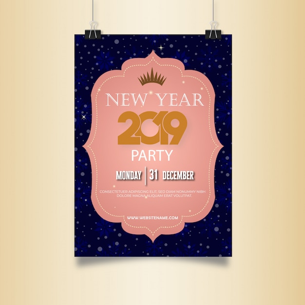 Vector new year party poster