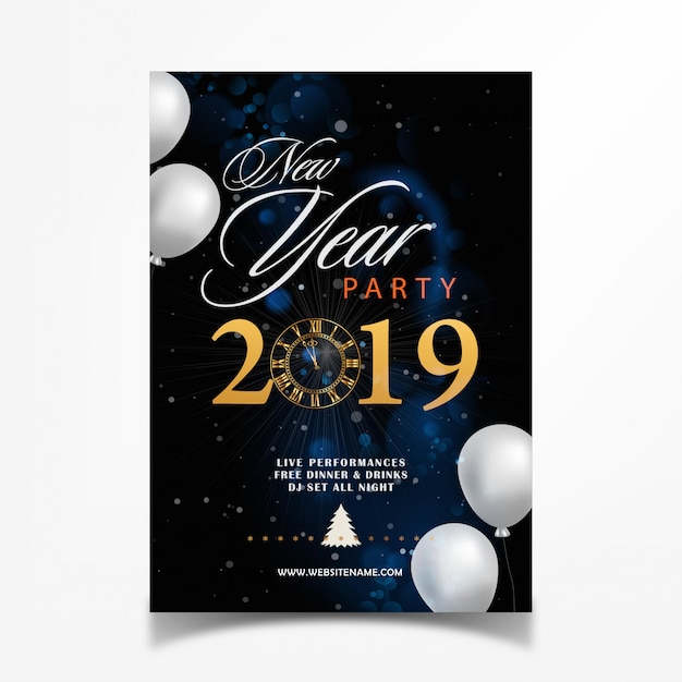 New year party poster