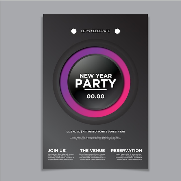 Новый год плакат партии