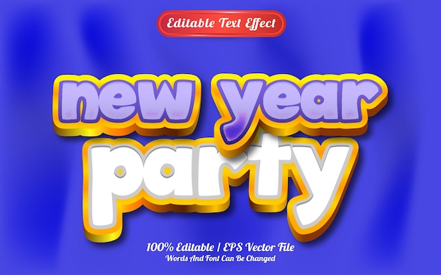 New year party text effect