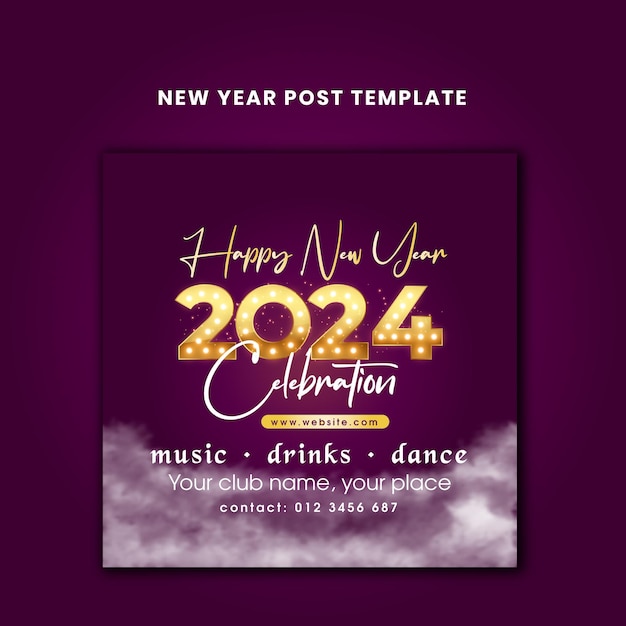 Vector new year post design