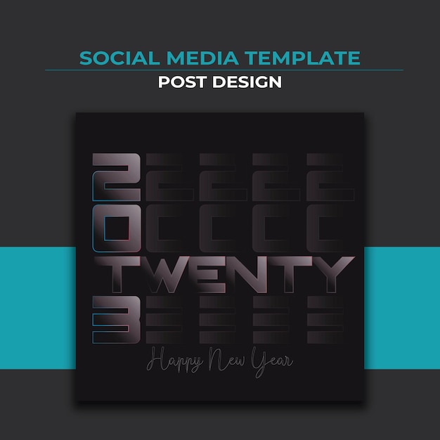 New year poster or banner template