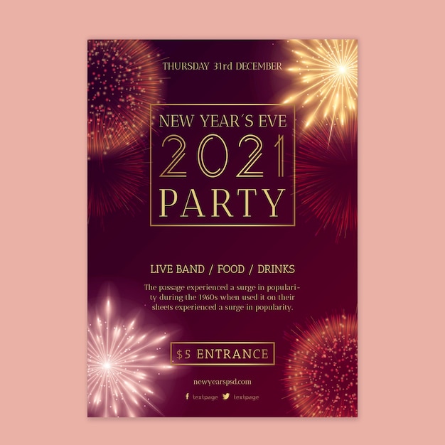 Vector new year poster template