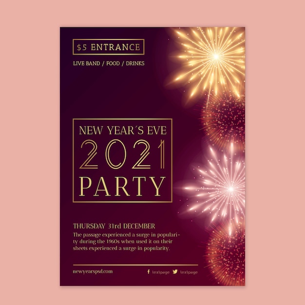 New year poster template