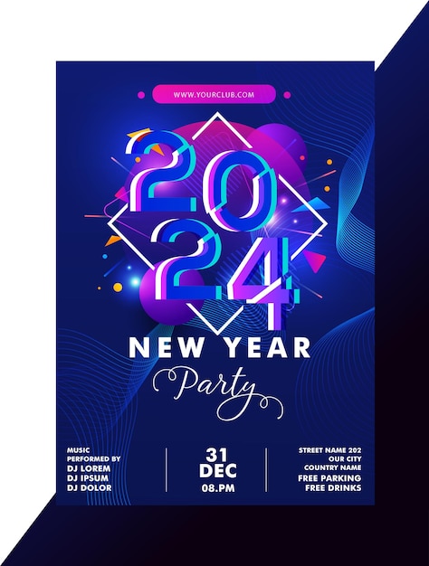 Vector new year poster template