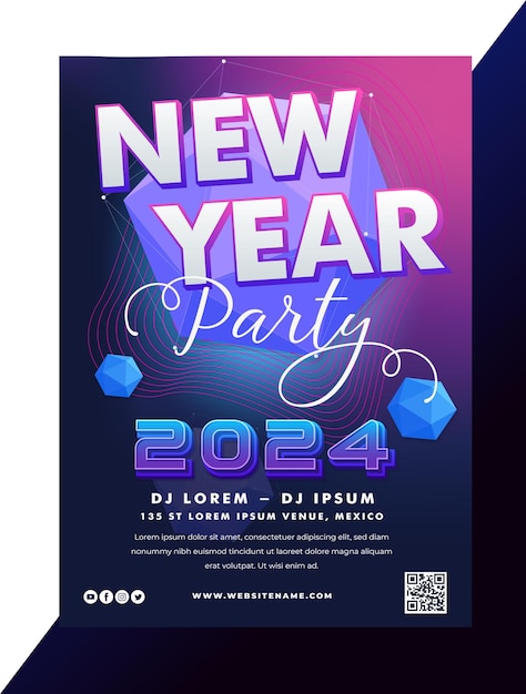 Vector new year poster template