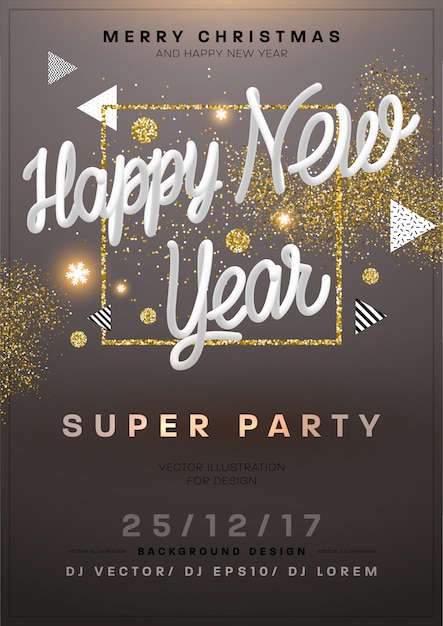Vector new year poster