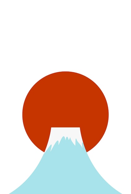 New Year's card material First sunrise and Mt Fuji vector illustration