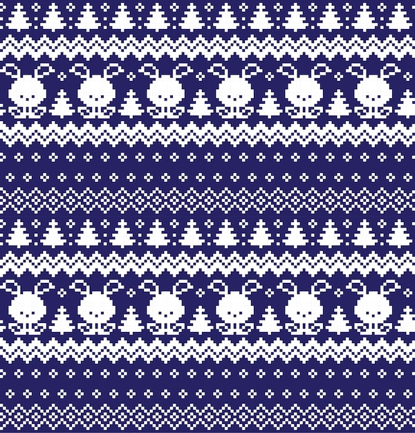 New Year's Christmas pattern pixel