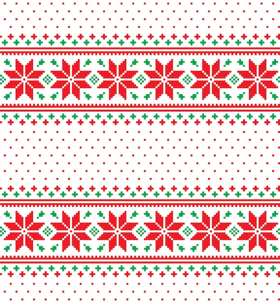 New Year's Christmas pattern pixel