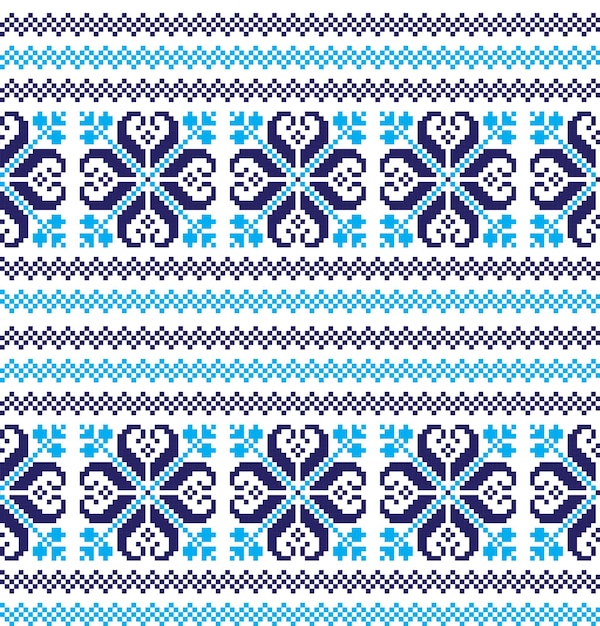 Vector new year's christmas pattern pixel