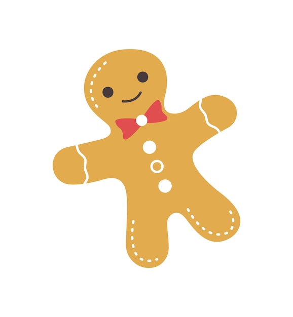 New Year's cookies of men Christmas vector illustration