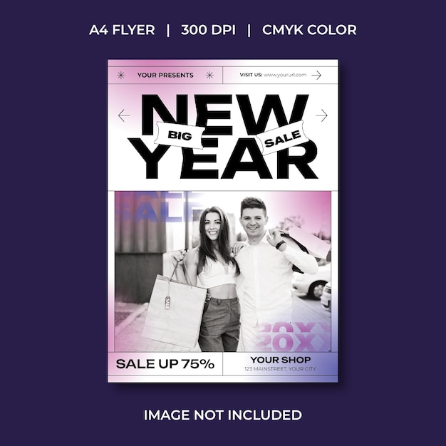 new year sale flyer