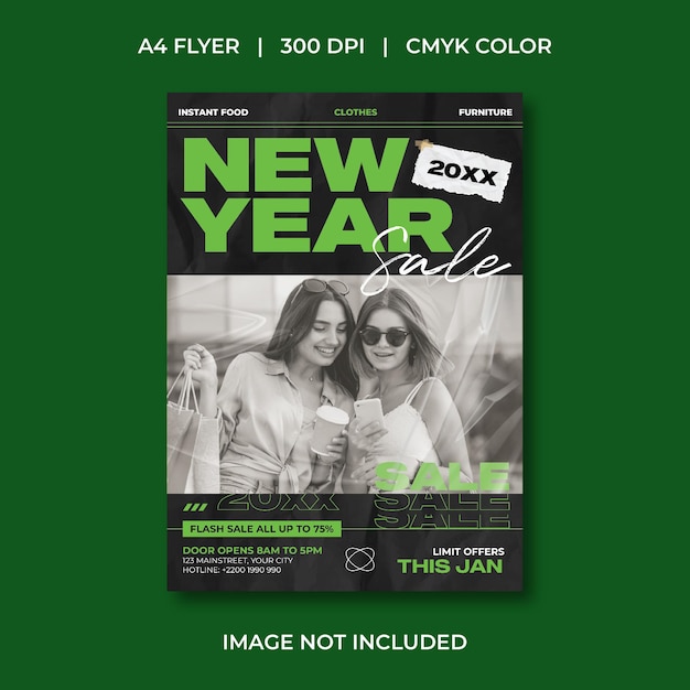new year sale flyer