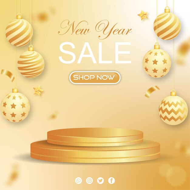 New year sale template background