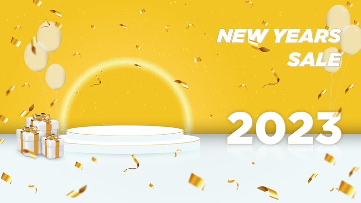 Vector 新年出售的旗