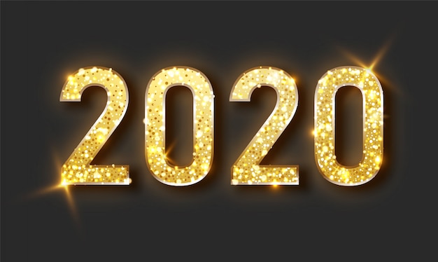 Vector new year shining background with gold clock and glitter.