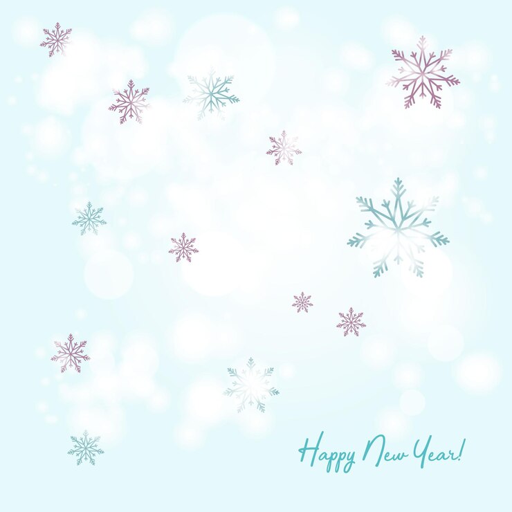 Vector new year snowflakes background