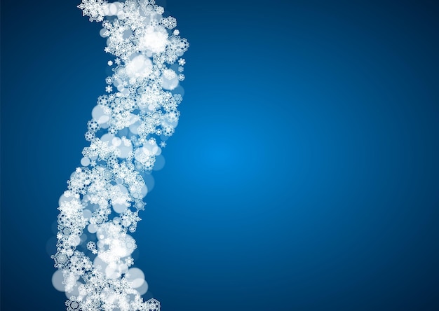 New Year snowflakes on blue background