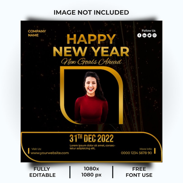 New Year Social Media Post Template