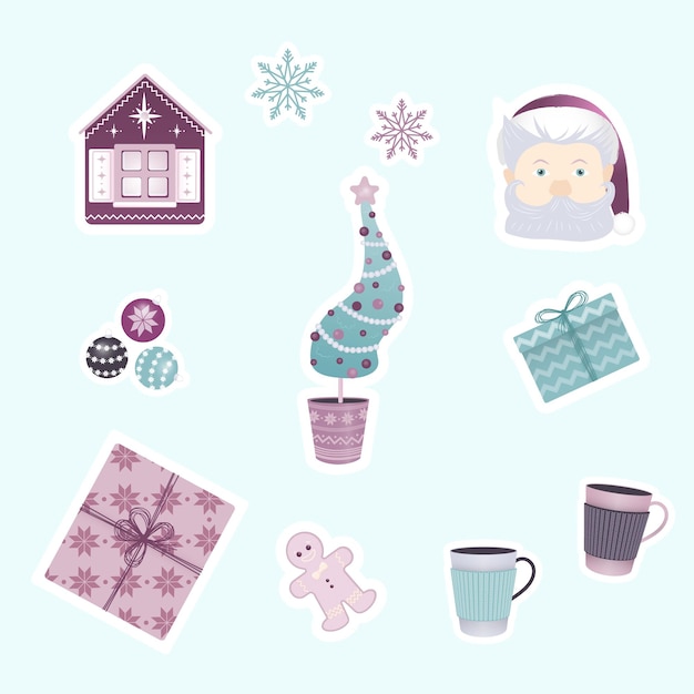 New Year stickers