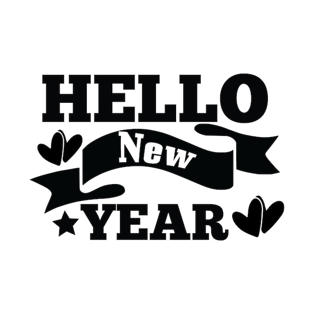 Vector new year svg design