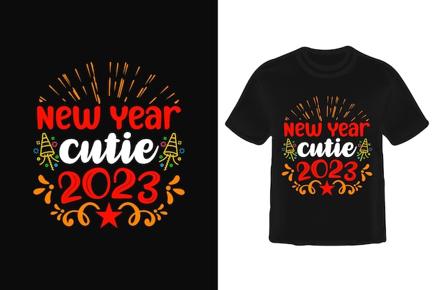 Дизайн новогодней футболки 2023