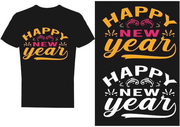 Vector new year t shirt design