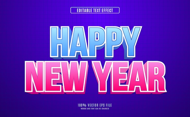 New Year Text Effect Fully Editable