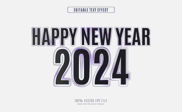 Vector new year text effect fully editable