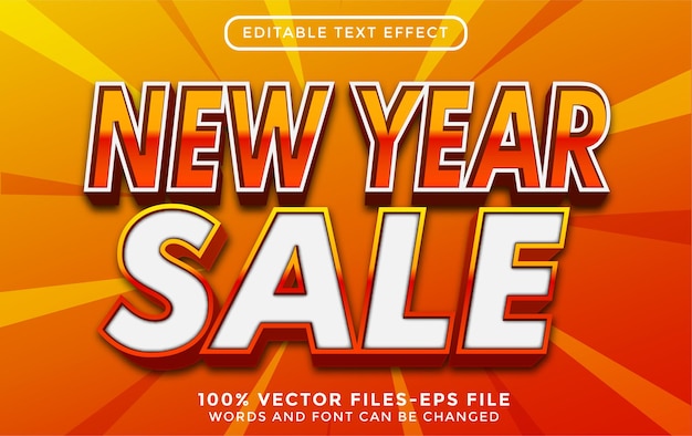 New Year text with golden texture. editable text effect premium vectors