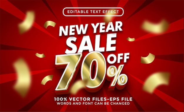 New year text with golden texture. editable text effect premium vectors