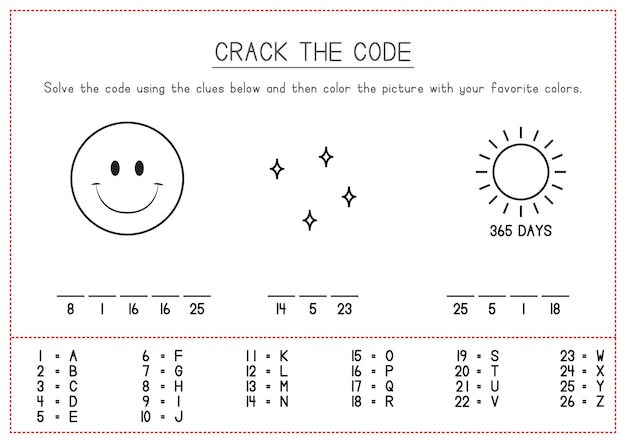 ベクトル 新年のテーマ クラック ザ コード ゲーム