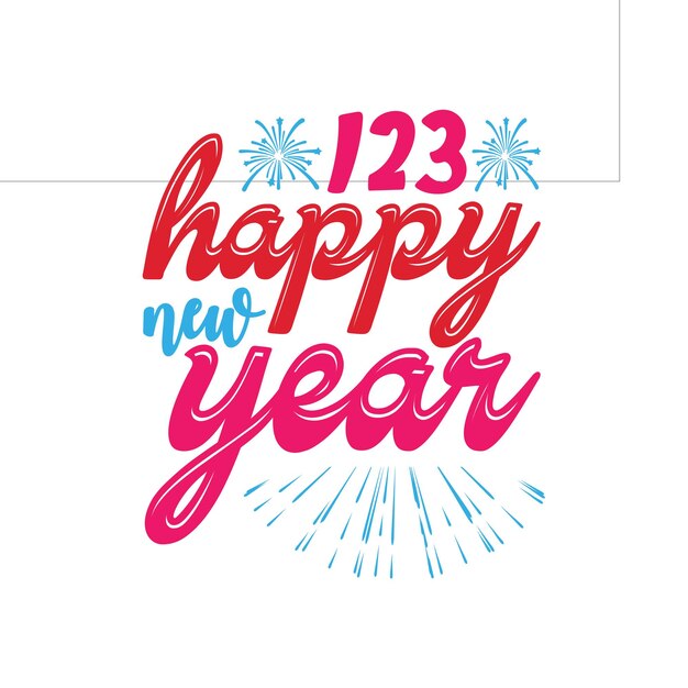 Vector new year for typography tshirt design