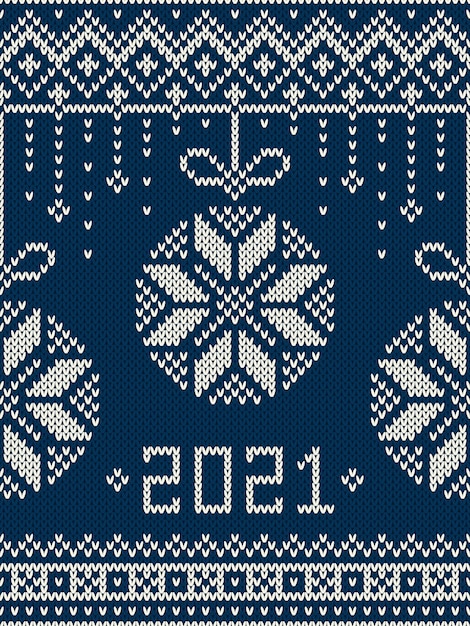 New year. winter holiday seamless knitted pattern