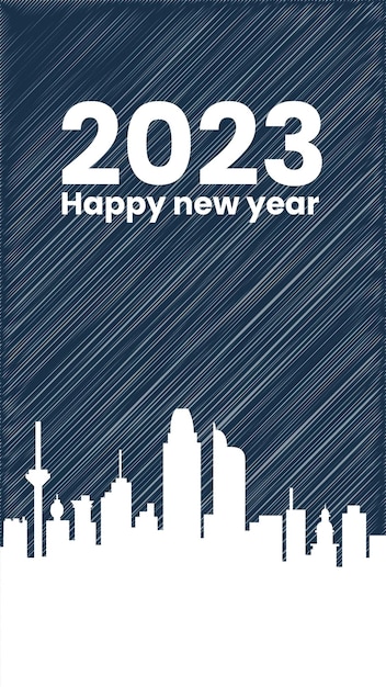 Vector new year wish social media story