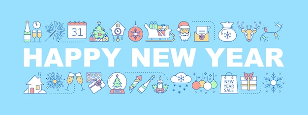 New year word concepts banner
