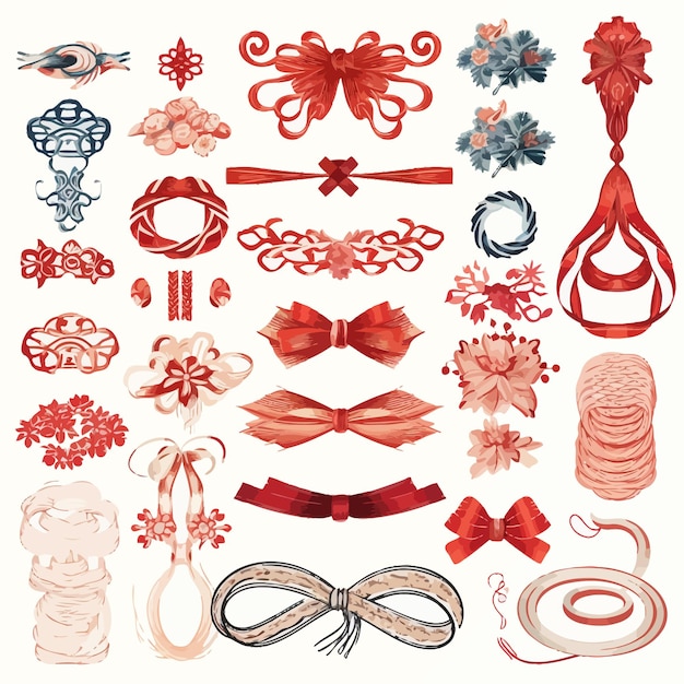 Вектор new_years_decorative_rulesline_set_with_brush