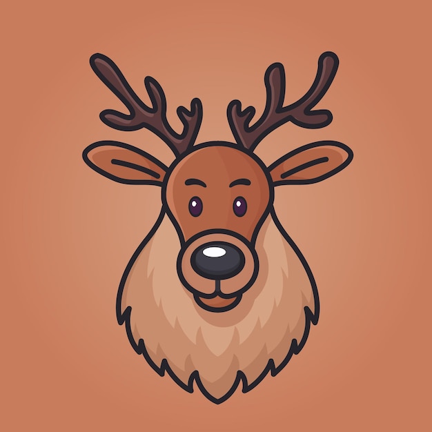 Vector new years deer