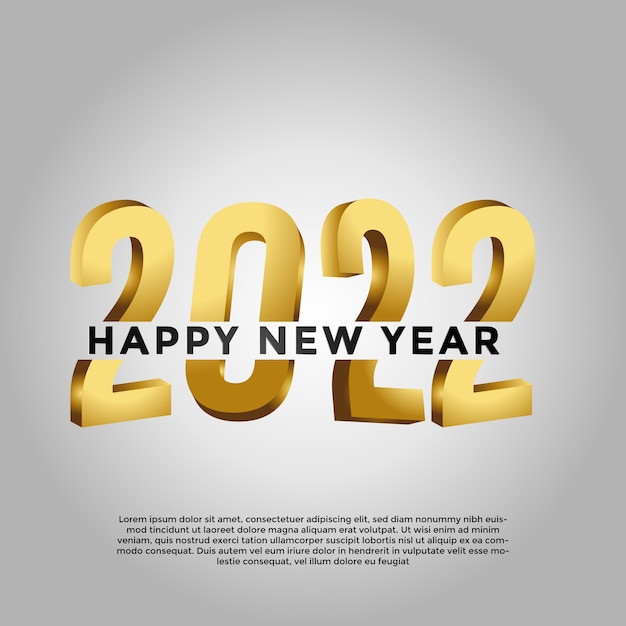 Vector new years greeting design in a square shape with modern simple design